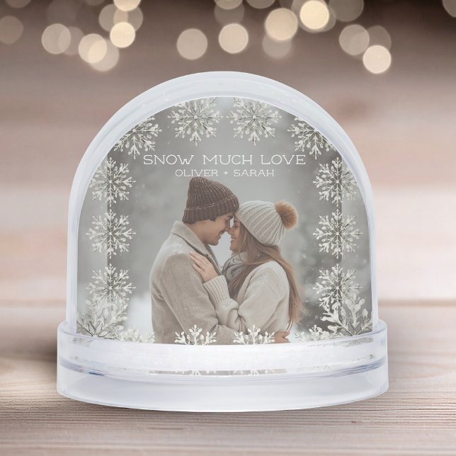 Snowflake Snow Much Love gift for him/her photo Globe (Creator Uploaded)