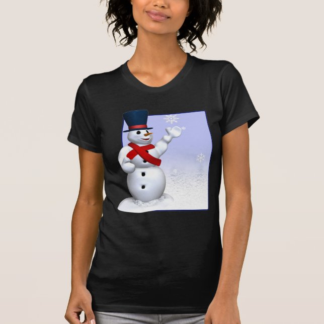 Snowflake Snowman T-Shirt (Front)