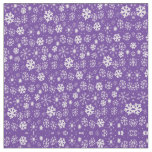 Snowflake Snowstorm With Purple Background Fabric