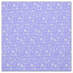 Snowflake Snowstorm With Sky Blue Background Fabric