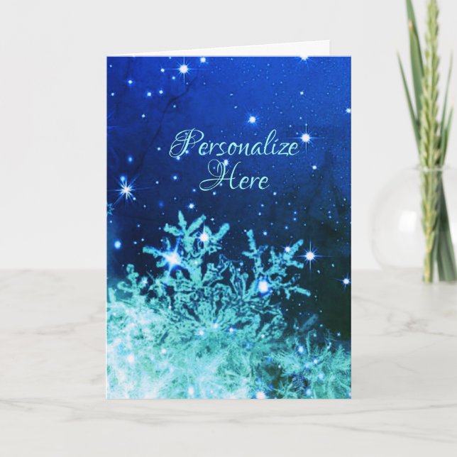Snowflake sparkle card (Front)