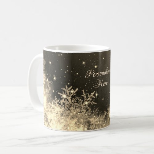 Snowflake sparkle mug