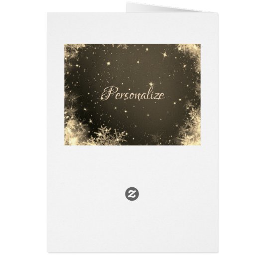 Snowflake sparkle sepia brown and gold look (Back)