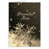 Snowflake sparkle sepia brown and gold look (Front)