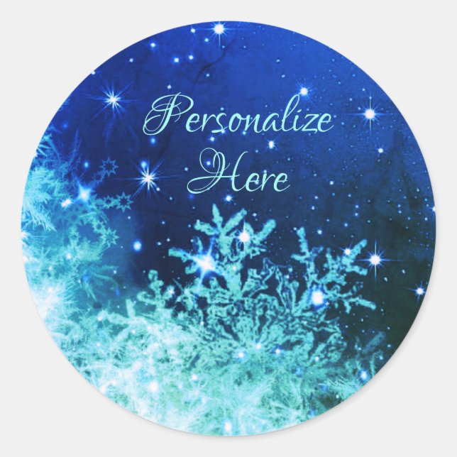 Snowflake sparkle sticker (Front)