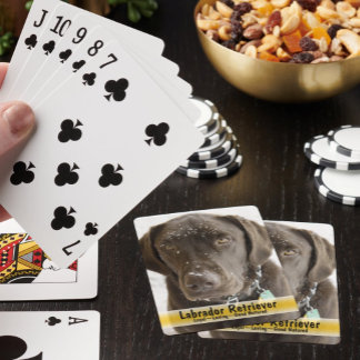 Snowflake Sprinkle Chocolate Dog Replaceable Photo Poker Cards