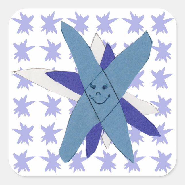 Snowflake Square Sticker (Front)