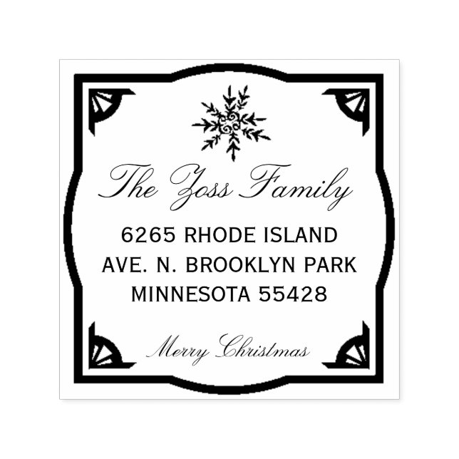 Snowflake Stamp for address (Design)