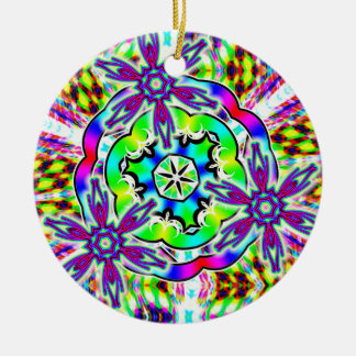 Snowflake Star 3 X 6 Necklace / Ceramic Ornament 