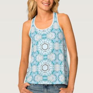 Snowflake Star in Ice Blue Tank Top