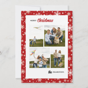 Snowflake Stars Photo Holiday Card