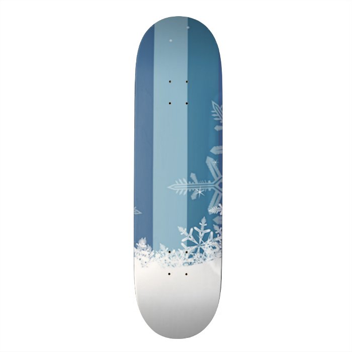 Snowflake Stripes 4 Skate Deck