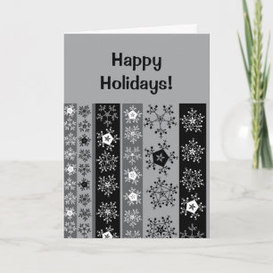 Snowflake Stripes Christmas Card