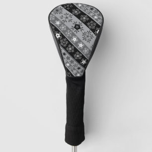 Snowflake Stripes Gray Golf Head Cover