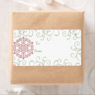 Snowflake Swirl Christmas Gifts Tags