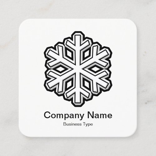Snowflake Symbol Square Business Card