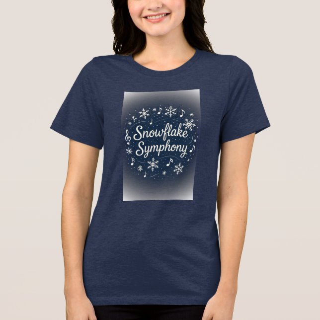 Snowflake Symphony  Tri-Blend Shirt (Front)