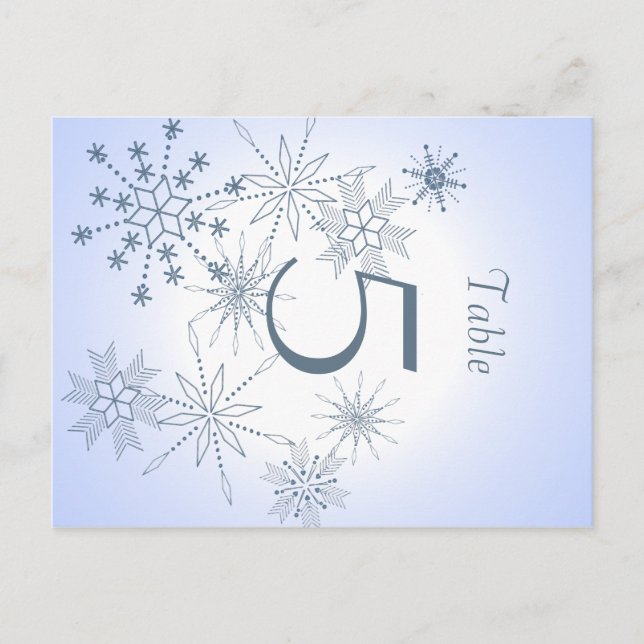 Snowflake Table Number (Front)