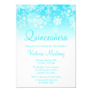 Snowflake Quinceanera Invitations 5