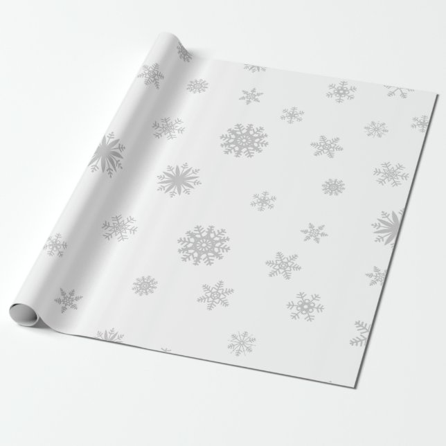 Snowflake Texture Wrapping Paper (Unrolled)
