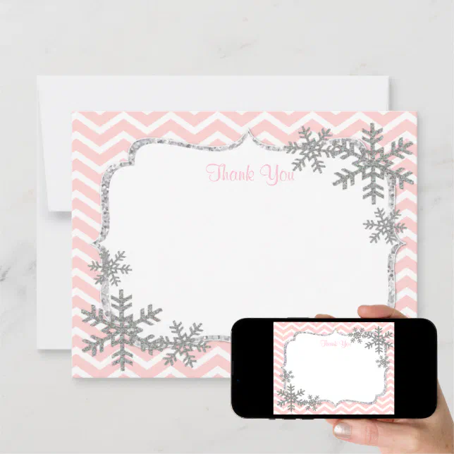 Snowflake Thank You Cards | Zazzle