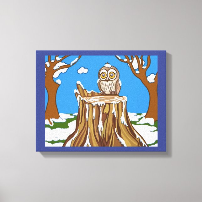 Snowflake the Owl Canvas Print (Front)