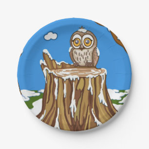 Snowflake the Owl Paper Plates