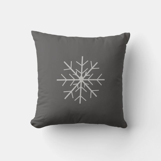 Snowflake Throw Pillow (Front)