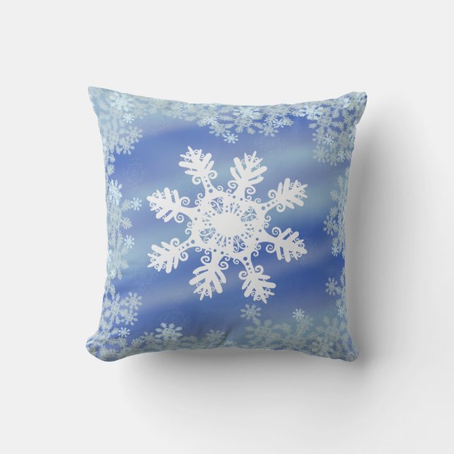 Snowflake Throw Pillow (Front)