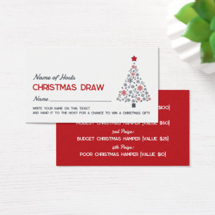 Snowflake Tree, Christmas Party Raffle Tickets