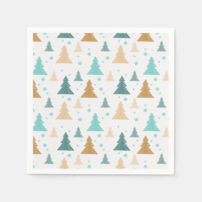 Snowflake tree pattern napkins (Front)