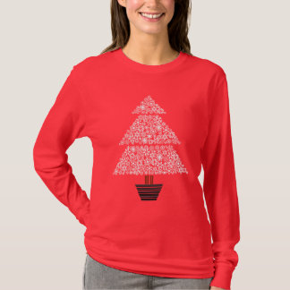 Snowflake Tree - Women's Long Sleeve (red) T-Shirt