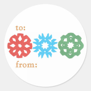 Snowflake trio gift tags