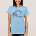 snowflake tsunami T-Shirt<br><div class="desc">Snowflakes surfing the blue wave!</div>