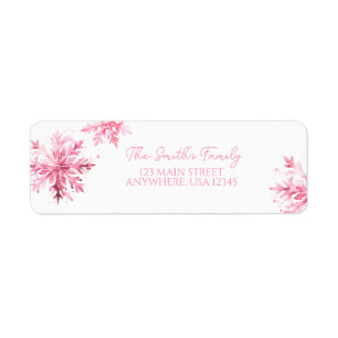 Snowflake Watercolor Winter ONEderland Birthday Label