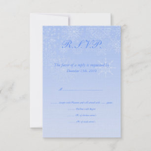 Snowflake Wedding RSVP Invitation