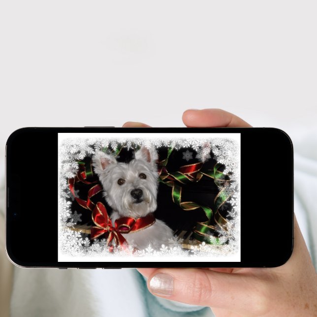 Snowflake Westie Holiday Card (Front Digital)