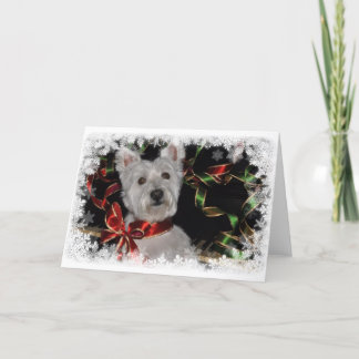 Snowflake Westie Holiday Card