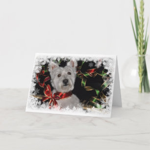 Snowflake Westie Holiday Card