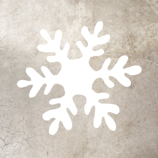 Snowflake White Snow Winter Christmas Floor Decals (Insitu)