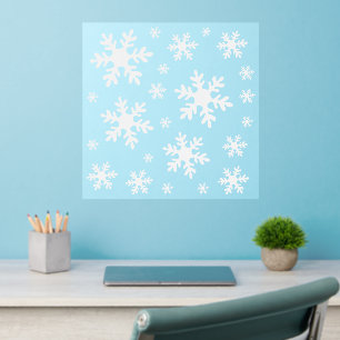 Snowflake White Snow Winter Christmas Holidays Wall Decal