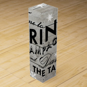 Snowflake Wine Box Time to Drink Champagne