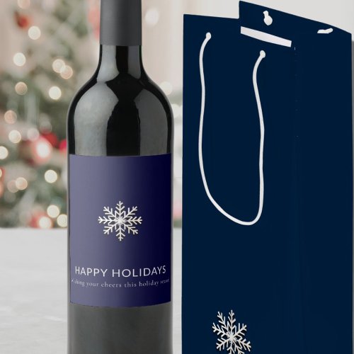 Snowflake Wine Gift Bag