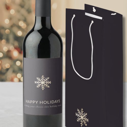 Snowflake Wine Gift Bag