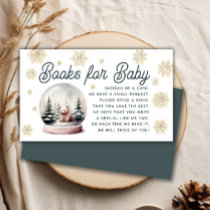 Snowflake Winter Baby Shower Book Request Enclosure Card