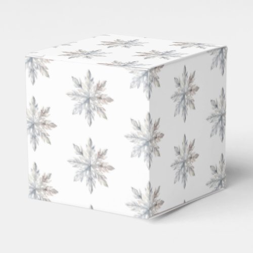 Snowflake Winter Baby Shower Favor Boxes