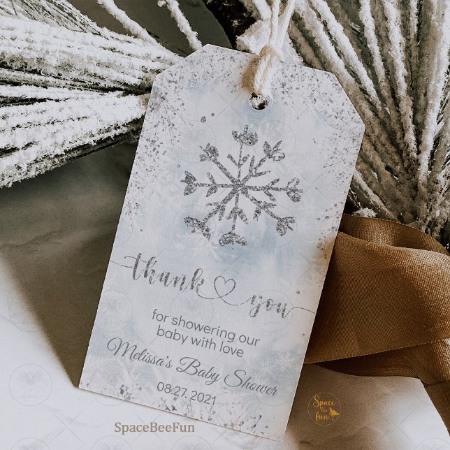 Snowflake Winter Baby Shower  Gift Tags (little snowflake baby shower,winter baby shower invitation,snowflake baby shower gift tag,baby showe)