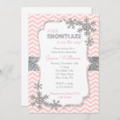 Snowflake Winter Baby Shower Invitations (Front/Back)