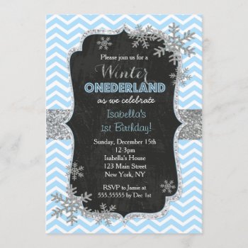 Snowflake Winter Birthday Party Invitations by Petit_Prints at Zazzle