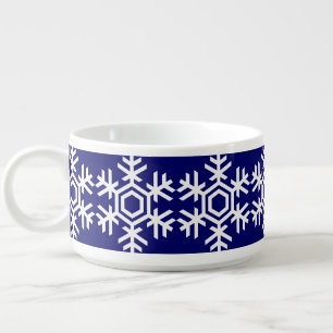 Snowflake Winter Blue Bowl
